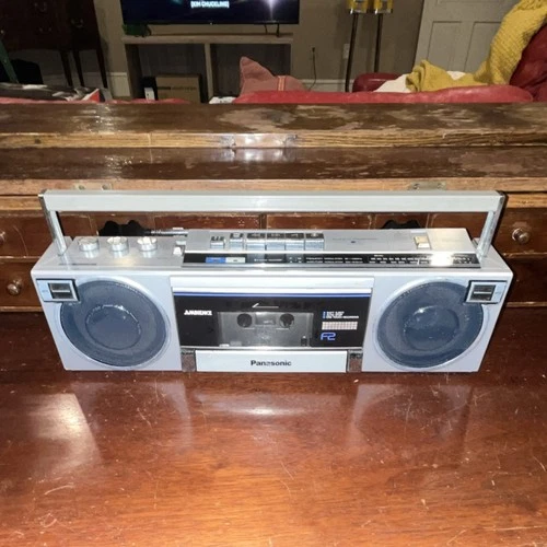 Panasonic RX-F2 Ambience Boombox Silver Cassette AM/FM Radio Headphone Jack