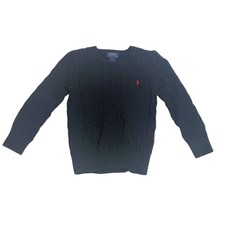 Polo Ralph Lauren Boys Cable Knit Chunky Sweater size 6 Black