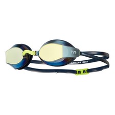 TYR Blackops 140 EV Racing Goggles Mirrored One Size, - Gold/Navy
