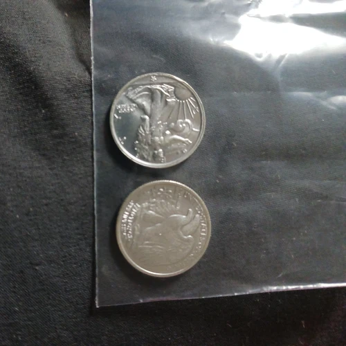 Lot Of 2 1/10 Oz Silver “Walking Liberty Eagle" Round - .999 Fine Silver