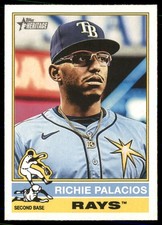 2025 Topps Heritage #185 Richie Palacios Purple red border on front