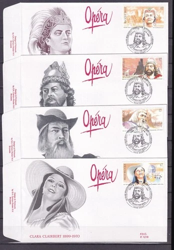 [LG79619] Belgium N°2686/2689FDC Opera First Day Cover COB € 11,50 SUPERB