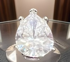 Pear Cut Solitaire 2ct Moissanite Ring