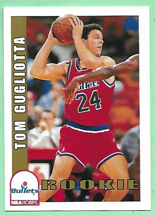 1992-93 Hoops Basketball Tom Gugliotta RC #476 Bullets👍