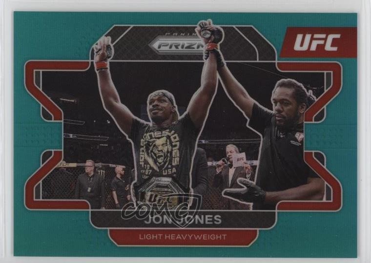 2022 Panini Prizm UFC Teal Prizm 24/49 Jon Jones #4 3hd