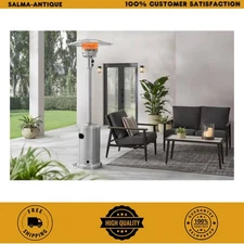 Hampton Bay 48000 BTU Stainless Steel Propane Patio Heater Outdoor w/ Wheels