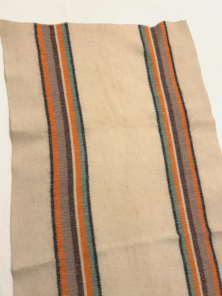 VINTAGE 1970'S STRIPED WOOL WOVEN SCARF 17 X 34 - Image 4 of 4
