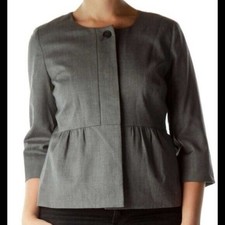 J.Crew gray wool peplum jacket 0