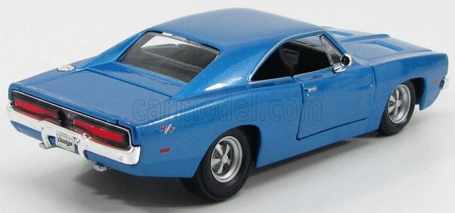 MODELLINO AUTO STATICO MAISTO DODGE CHARGER R/T 1969 BLU MODELLISMO SCALA 1/25 - Immagine 2 di 4