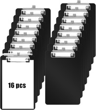 16 Pack Small Clipboard with Storage, A5 Clipboards with Pen Holder Clip, 6X9 Mi
