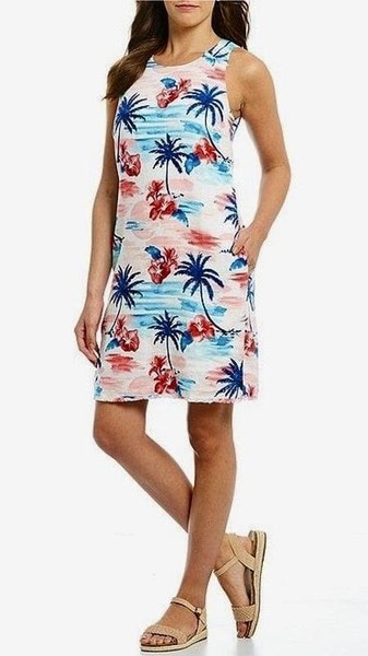 Women Tommy Bahama Dress Red Cotton 38 / M / 46