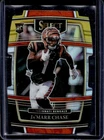 2021 Select Ja'Marr Chase RC Black and Gold Prizm Die Cut Concourse #47 Bengals