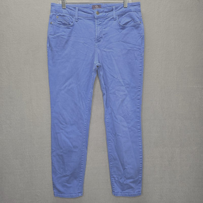 NYDJ Clarissa Ankle Jeans Blue Women's 12 Lift Tuck Slim Leg Made in USA