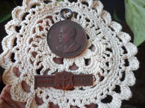 BENJAMIN F. DAVIS/ R.I. Delegate to 24th Nat Encampment GAR Medal/Boston/1890