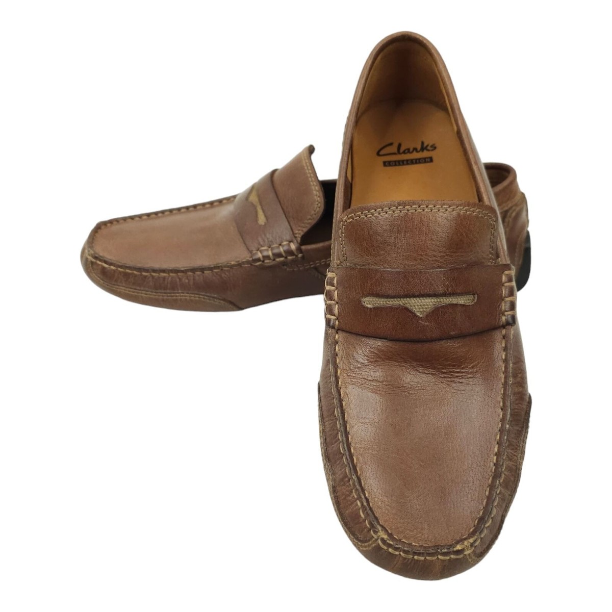 Clarks Collection Driving Mocs Penny Loafers Mens 9 Casual 