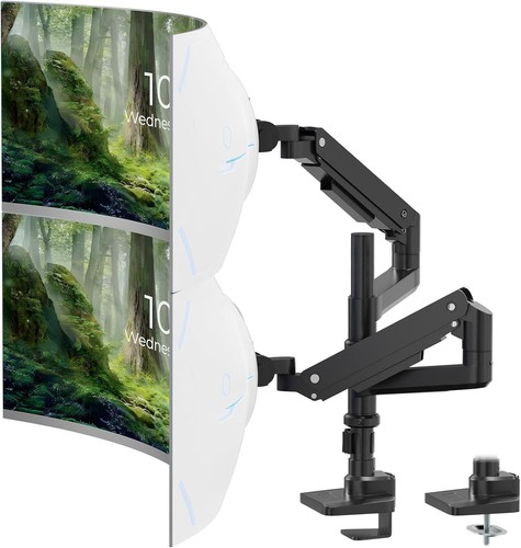 Space-Saving Heavy Duty Dual Monitor Arm with Cable Management for Optimal Setup - Picture 11 of 12