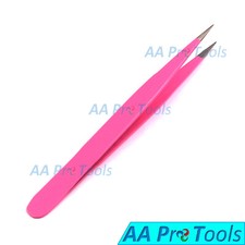 Pink Facial Hair Removal Eyebrow Tweezers Plucking, Ingrown Hair Sharp Tips