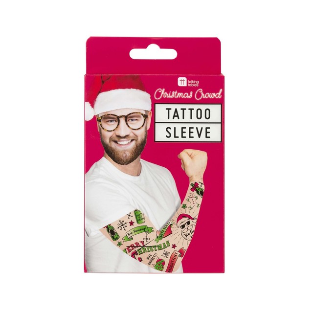 Christmas Tattoo Sleeve Silly Secret Santa Gift Stocking Filler Hipster Fun