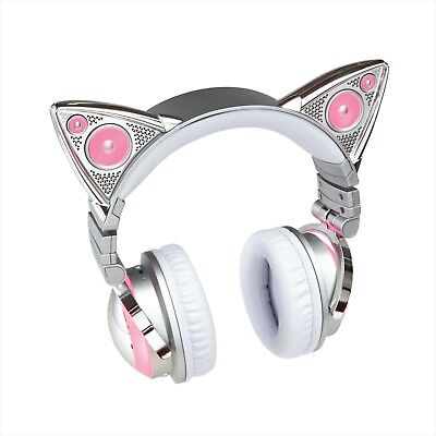 LED 8Color AXENT WEAR Cat Ear Headphones Limited Edition Ariana Grande Bluetooth