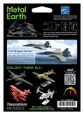 Fascinations Metal Earth F/A-18 Block III Super Hornet Aircraft 3D