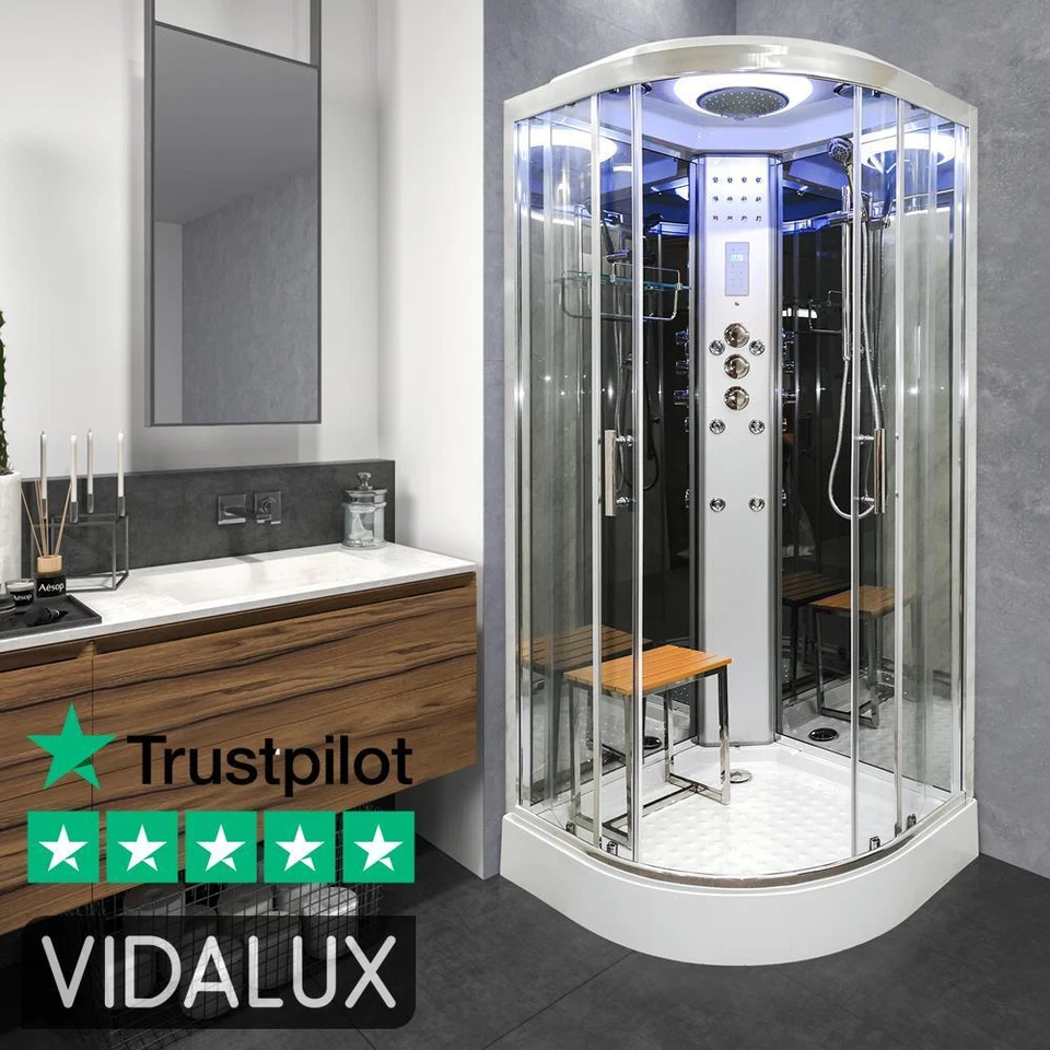 Vidalux No Steam Shower Cabin Enclosure Cubicle SS80 80x80cm Quadrant BEST BRAND