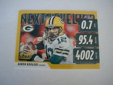 2020 PANINI SCORE AARON RODGERS NEXT LEVEL STATS GOLD FOIL GREEN BAY PACKERS