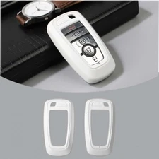 White Key Fob Cover Case Skin Shell Accessories For Ford F150 2018+/Bronco 2021+