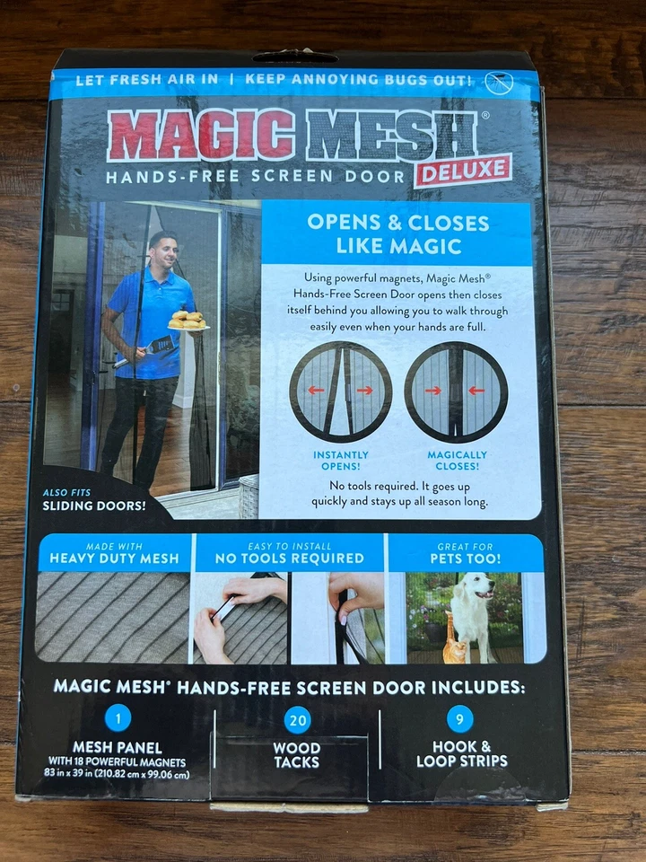 Неиспользованный! Магнитная дверная крышка с сеткой Black Magic Deluxe без помощи рук - Изображение 2 из 4