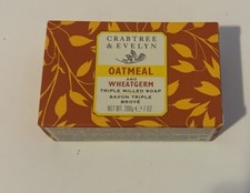 Crabtree  Evelyn Bar soap Oatmeal And Wheatgerm Triple Milled 7oz Jumbo Size