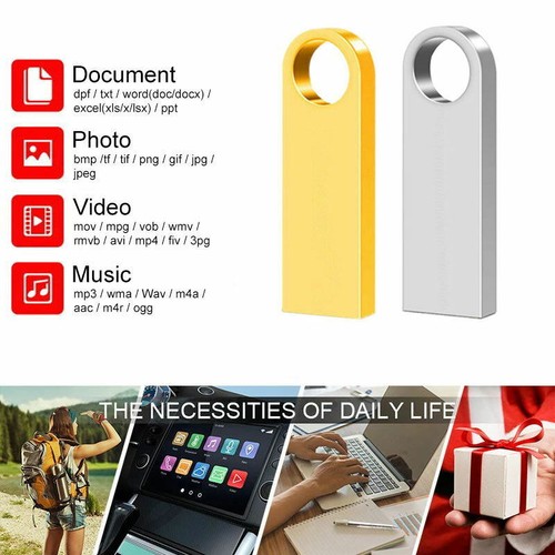 5 Pack USB 2.0 Flash Drive 64GB 32GB 16GB 8GB Metal Thumb Memory Stick Pendrive - Picture 2 of 14