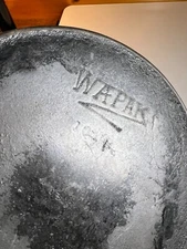 Antique Wapak #8 Cast Iron Skillet Pan Z Arc Logo 10.5" Wapakoneta, Ohio ~1910