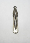 Vintage Retro Silver Diamond Triangle Inset Black Etchings Tie Clip Bar 1 3/4” L — photo 2