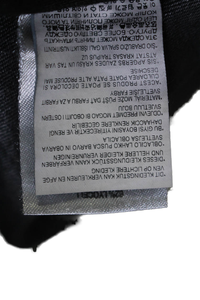 DL1961 Womens Buttoned Fringed Hem Bootcut SlipOn Pants Black Size EUR