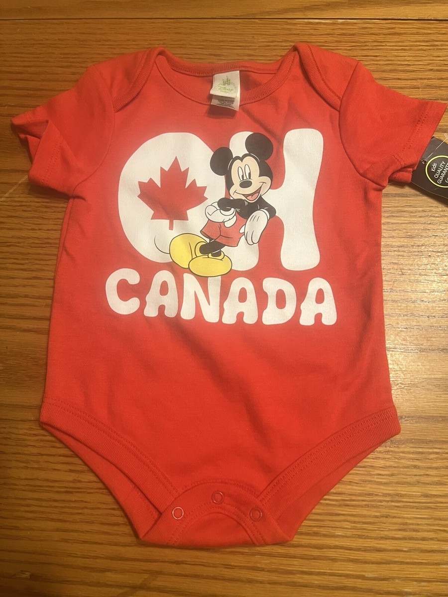 Disney Mickey Mouse Baby One Piece 6-12 Months Red Oh Canada