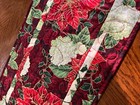 Handcrafted-Quilted Table Runner- NEW Christmas 2024 - Poinsettias, Other Floral — photo 2