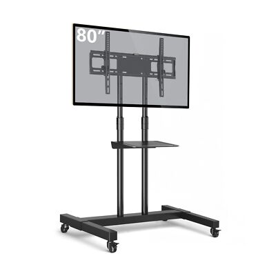 TAVR Furniture Mobile TV Stand Rolling TV Cart Floor Stand with Mount on Lock...