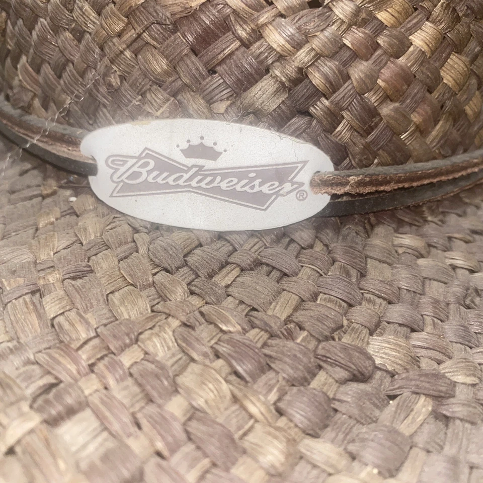 Sombrero de Vaquero Budweiser Vintage 100% Paja. Mareado 🐴 Foto 4 de 4