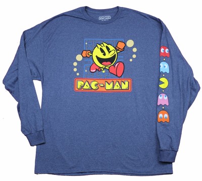 Pac-Man Mens Long Sleeve T-Shirt 
