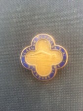 Vintage Enamel Pin Badge Glasgow Schools Swimming Association SA Standard Time