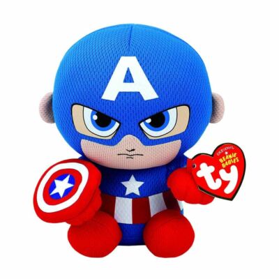Ty Marvel Capitaine Americaa Bonnet Bebe Peluche 15 2cm Avengers Ebay