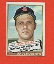 1976 Topps Dave Roberts MISCUT Card #649T   Detroit Tigers