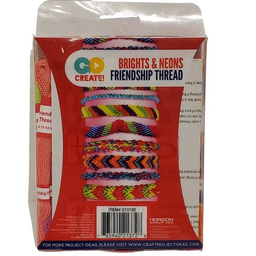 Brights & Neons FRIENDSHIP THREAD 36 Skeins 17 Colors Horizon Group Crafts Fun - Picture 6 of 14