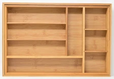 Seville Classics Bamboo Expandable Drawer Organizer