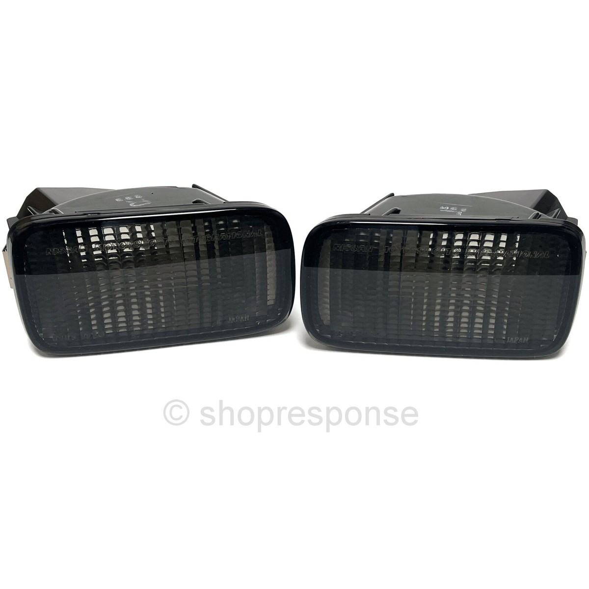 Nismo Smoked Front Bumper Lenses Turn Signal Lights Fits 8/00-02