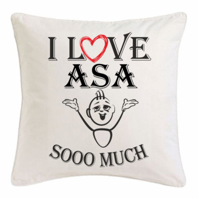 I Love Asa KISSENBEZUG 40X40cm Ich Liebe Asa Weiss 154591