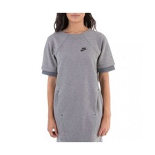 Nike Gray Short-Sleeve Sweatshirt Mini Dress - Pre-owned - Size XS