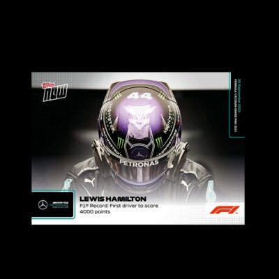Lewis Hamilton Mercedes 2021 Topps Now Formula 1 F1 Card #56 Record 4000 Points