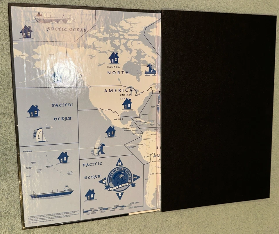 ¿Dónde en el mundo está Carmen Sandiego? Tablero de juego de repuesto Jr Det Ed Foto 3 de 4