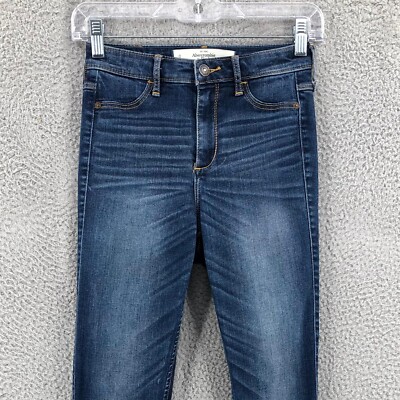 ビー Abercrombie & Fitch Skinny Jeans Womens Size 0 Stretch Dark Wash