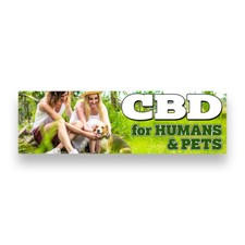 CBD for HUMANS & PETS Vinyl Banner with Optional Sizes (Made in the USA)